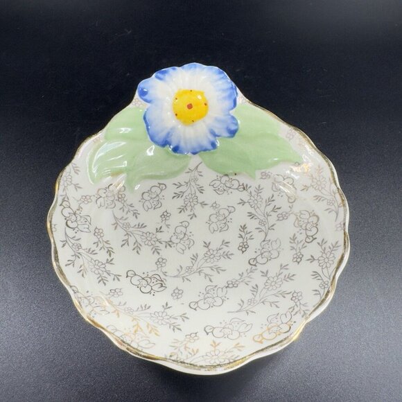 Vintage James Kent Longton Porcelain Spoon Rest Floral Pattern Painted England - Picture 15 of 15